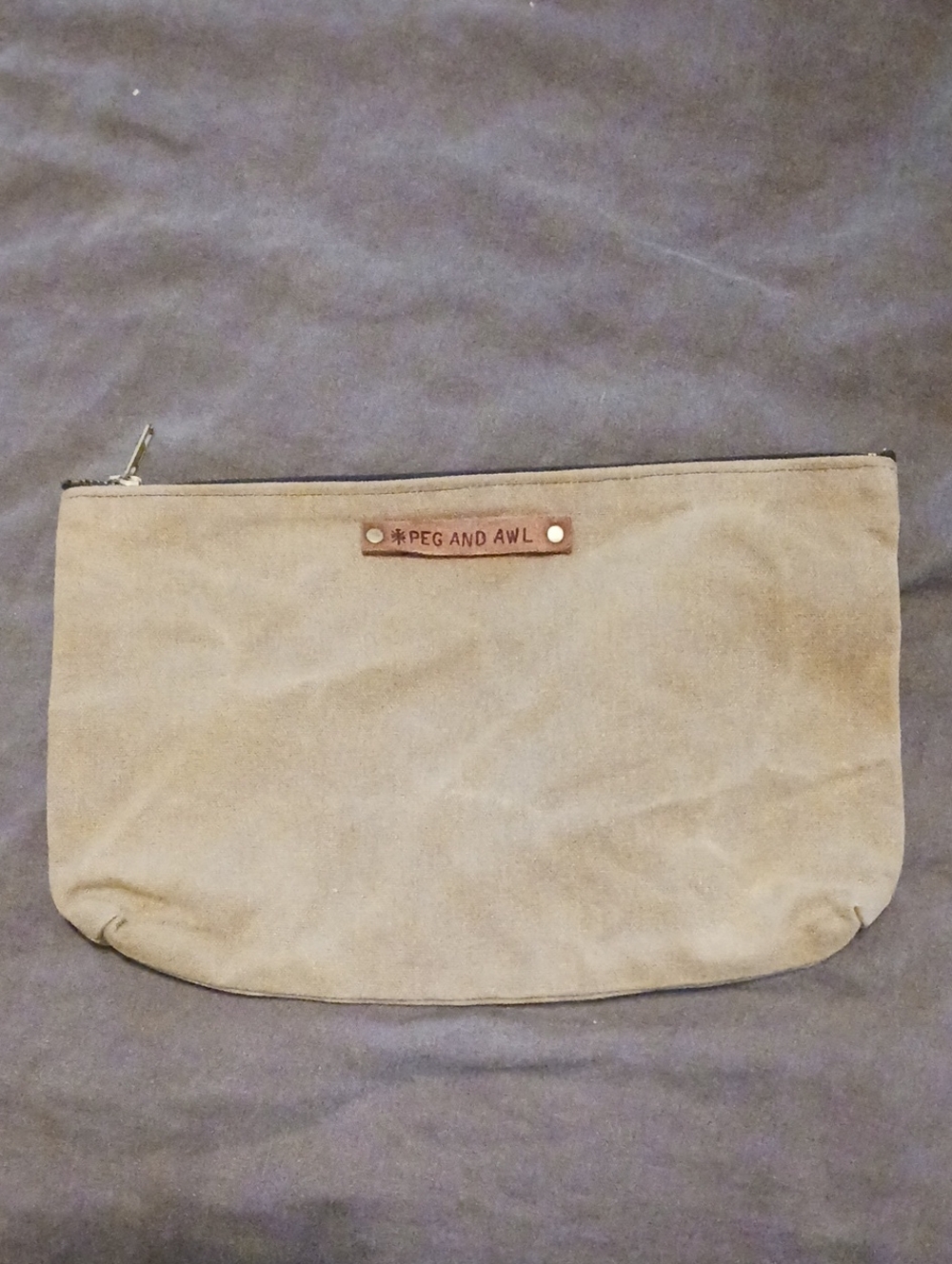 Peg and Awl Pouch Olive Green Waxed Canvas
